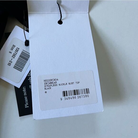 Christopher Esber NWT Strapless Buckle Bust Top Black 2 - Picture 7 of 9